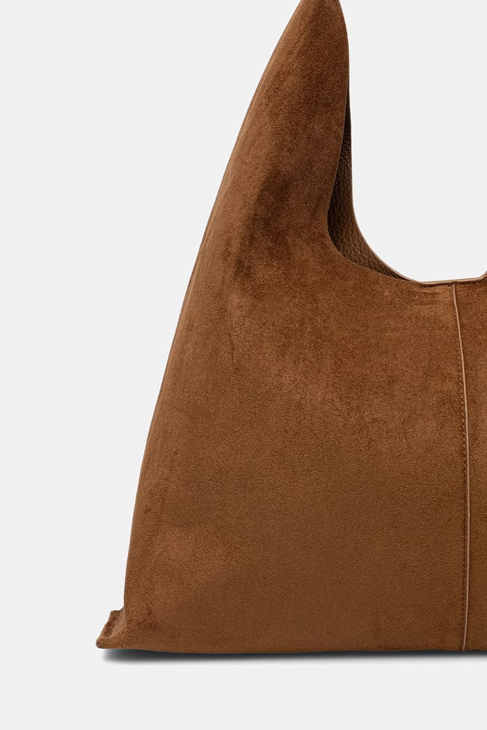 Akcesoria Answear.LAB Torebka shopper damska z imitacji zamszu P25346-1.hak brązowy