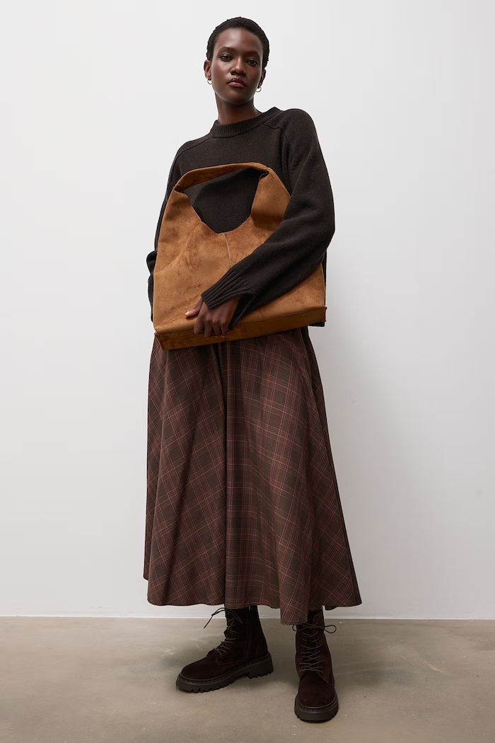 Answear.LAB Torebka shopper damska z imitacji zamszu P25346-1.hak