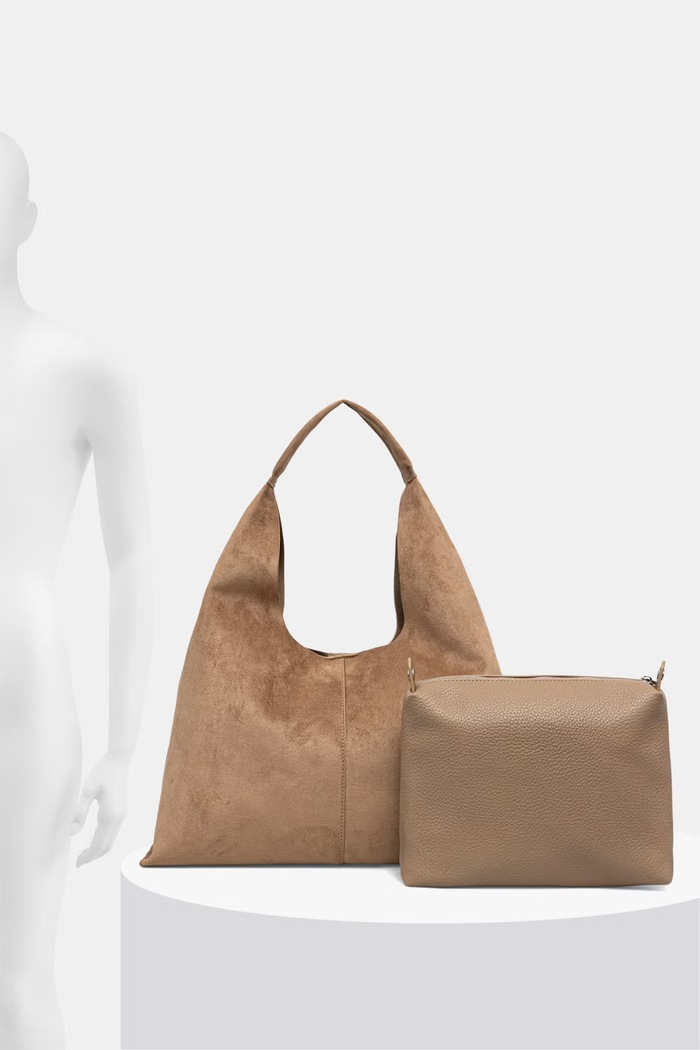 Answear.LAB Torebka shopper damska z imitacji zamszu P25346-1.hak