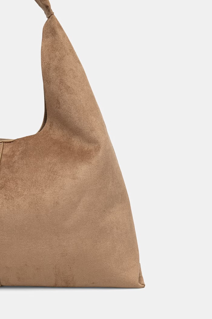 Akcesoria Answear.LAB Torebka shopper damska z imitacji zamszu P25346-1.hak brązowy