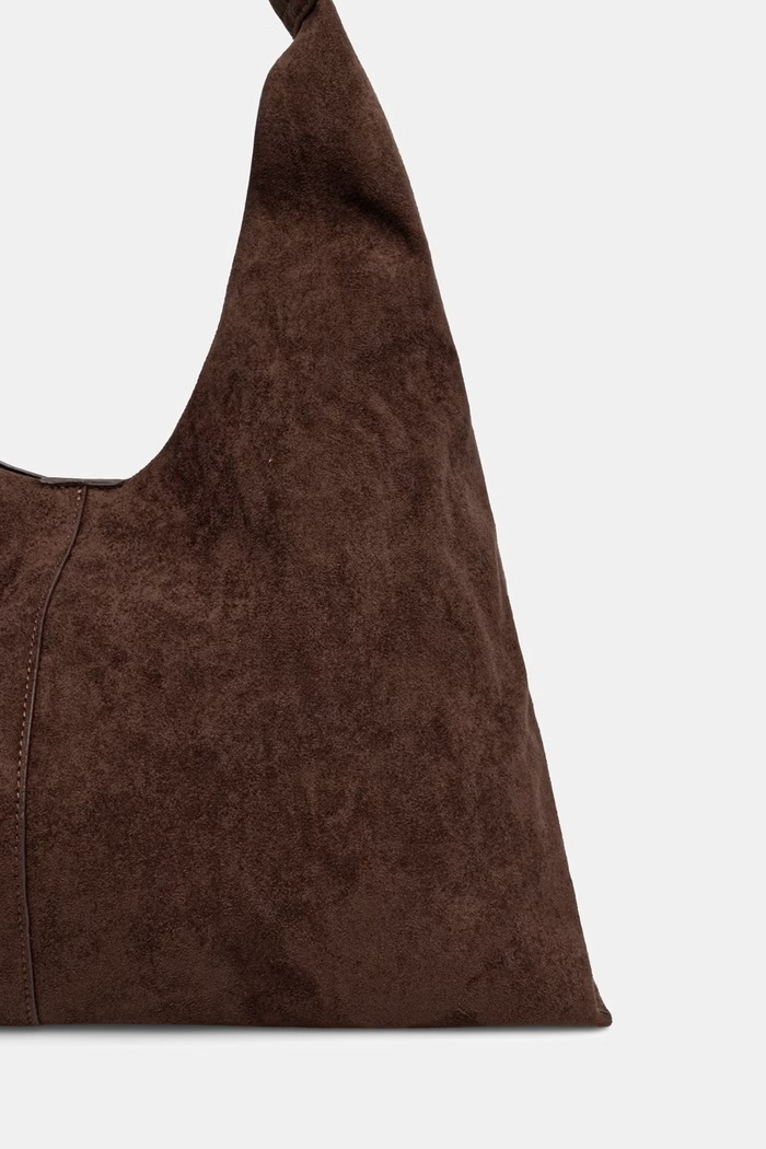 Akcesoria Answear.LAB Torebka shopper damska z imitacji zamszu P25346-1.hak brązowy