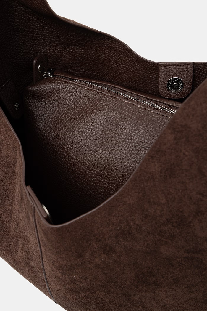 Torebka shopper damska z imitacji zamszu Answear.LAB P25346-1.hak brązowy