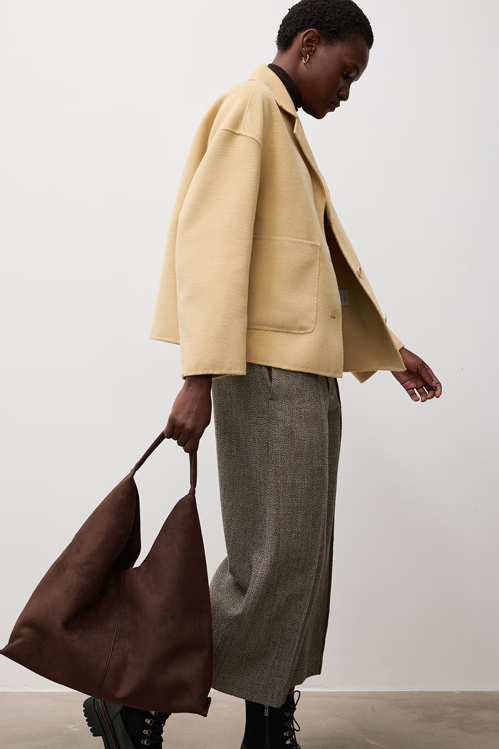Answear.LAB Torebka shopper damska z imitacji zamszu P25346-1.hak