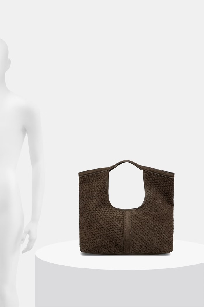 Answear.LAB Torebka shopper damska z imitacji zamszu P25087-4.hak