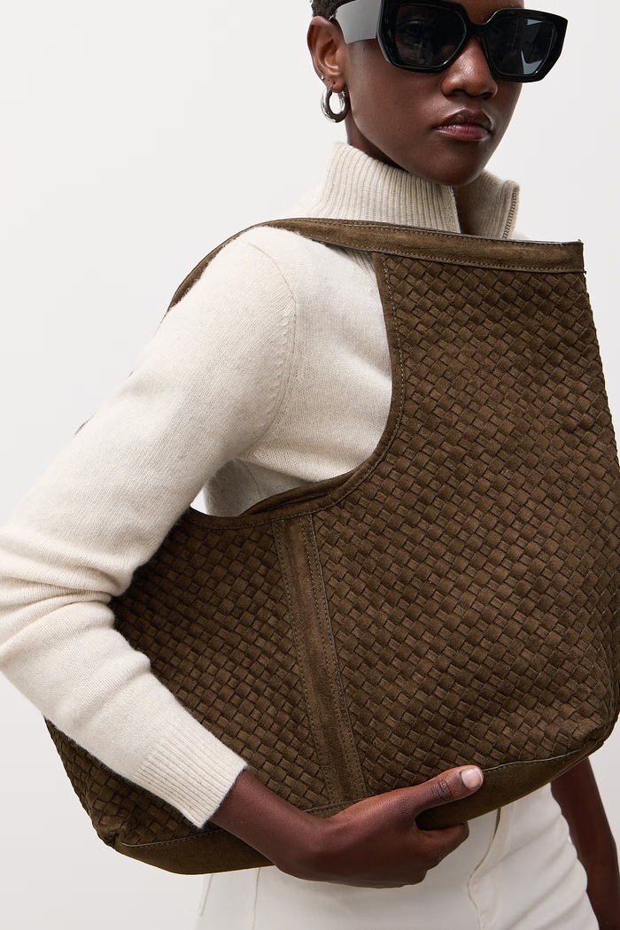 Answear.LAB Torebka shopper damska z imitacji zamszu P25087-4.hak