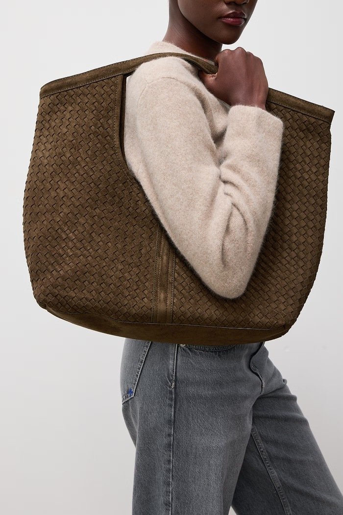 Answear.LAB Torebka shopper damska z imitacji zamszu P25087-4.hak