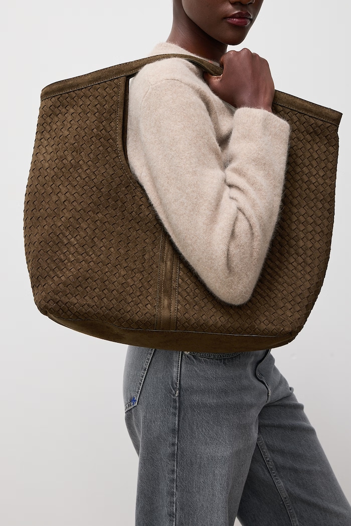 Answear.LAB Torebka shopper damska z imitacji zamszu P25087-4.hak