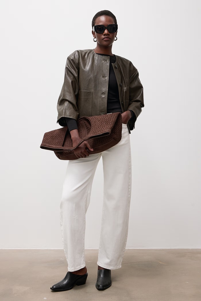 Answear.LAB Torebka shopper damska z imitacji zamszu P25087-4.hak