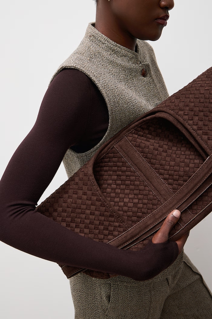 Answear.LAB Torebka shopper damska z imitacji zamszu P25087-4.hak