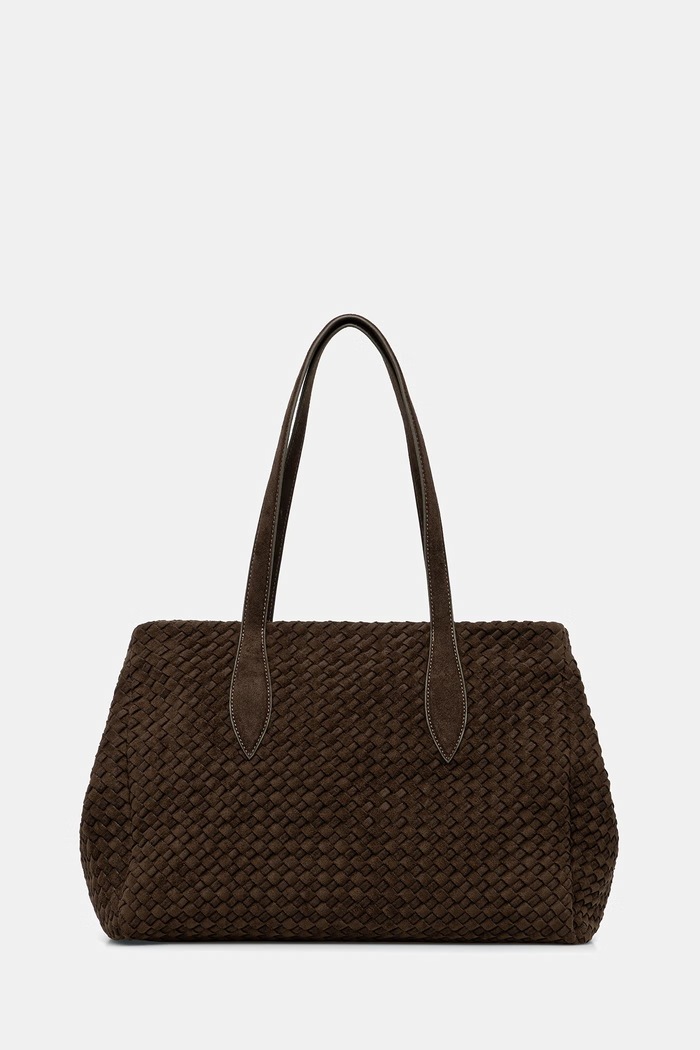 Answear.LAB Torebka shopper damska z imitacji zamszu zielony YP-21939.hak