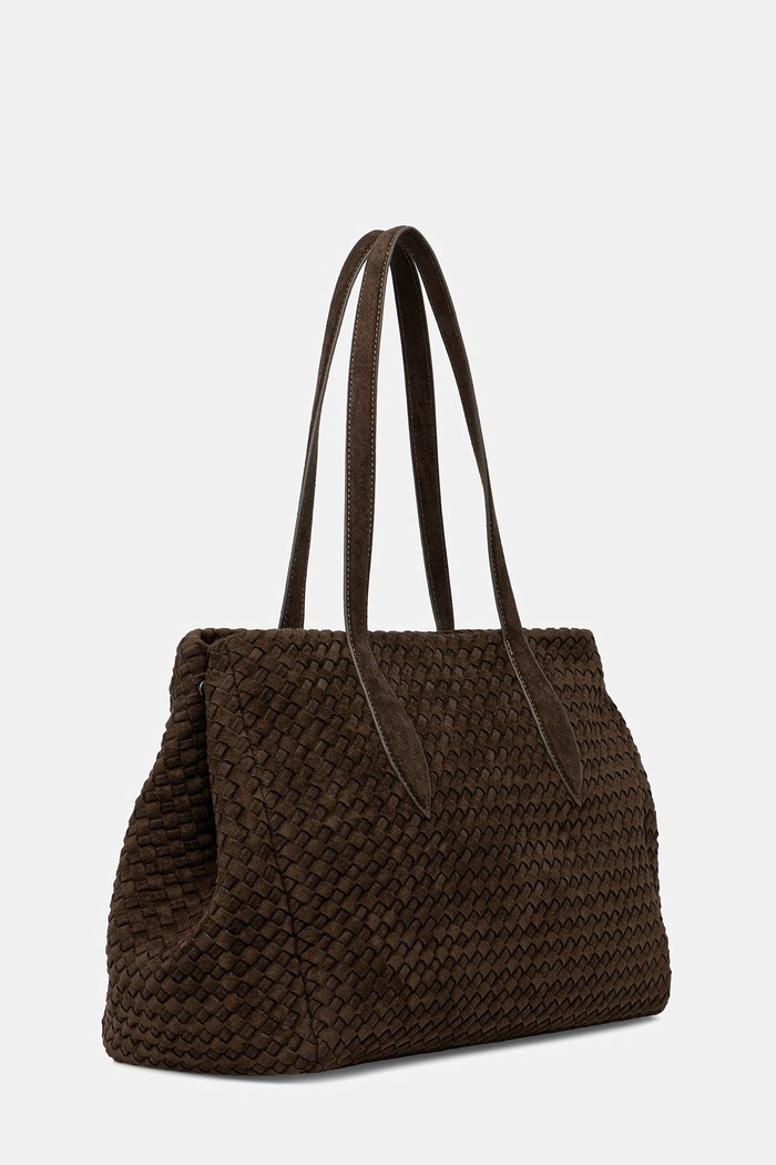 Answear.LAB Torebka shopper damska z imitacji zamszu YP-21939.hak zielony WA26