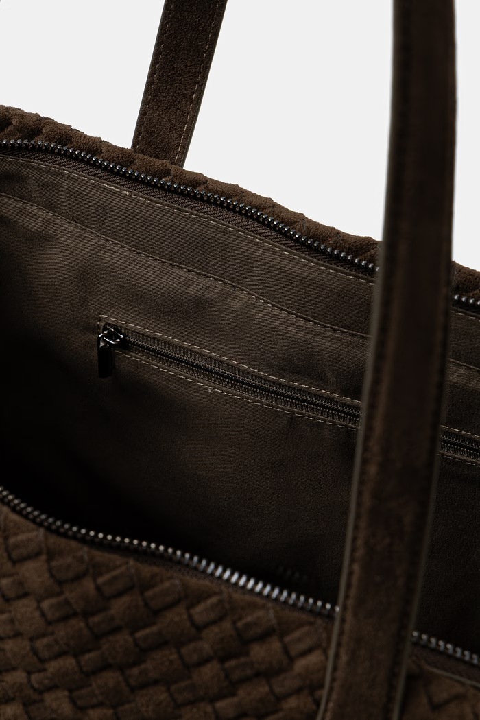 Torebka shopper damska z imitacji zamszu Answear.LAB zielony YP-21939.hak