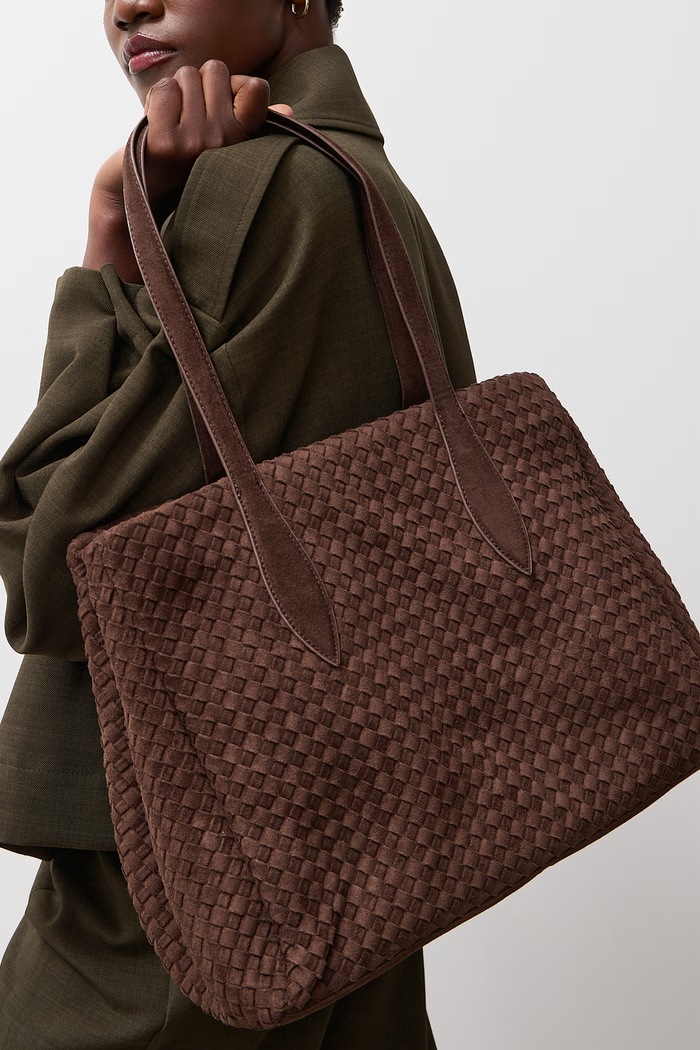 Answear.LAB Torebka shopper damska z imitacji zamszu YP-21939.hak