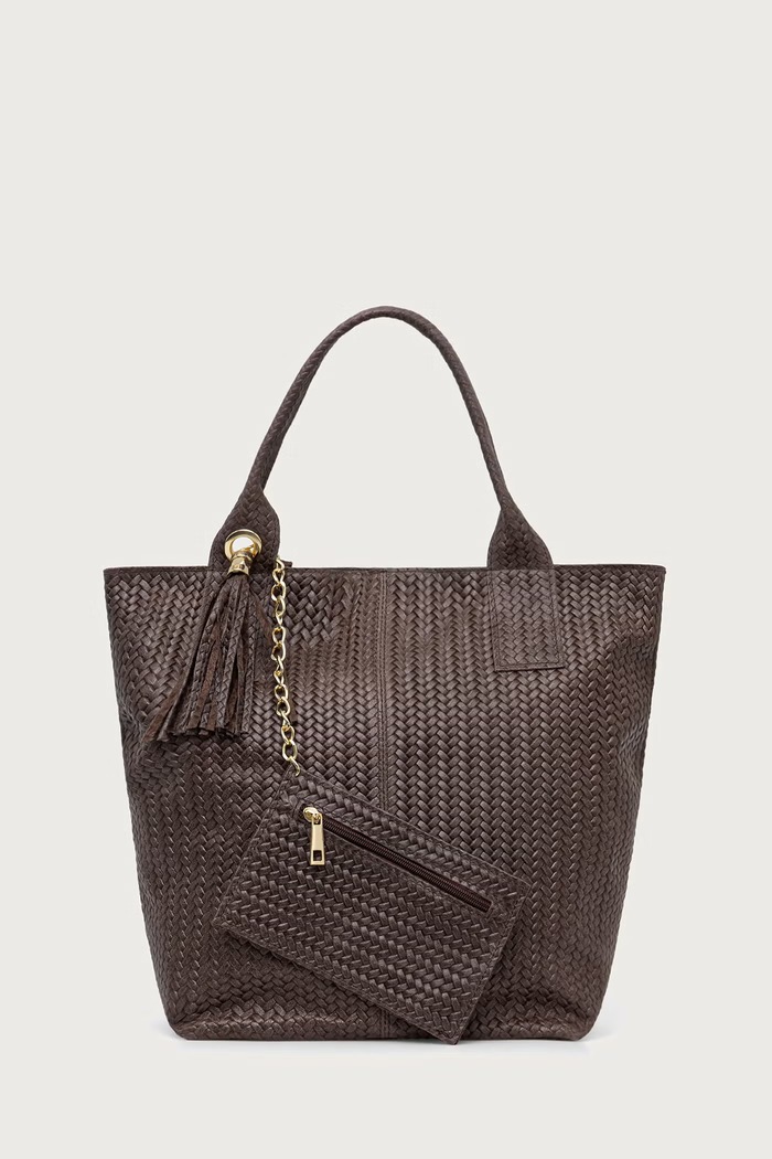 Answear.LAB Torebka shopper damska skórzana brązowy 1531.hak