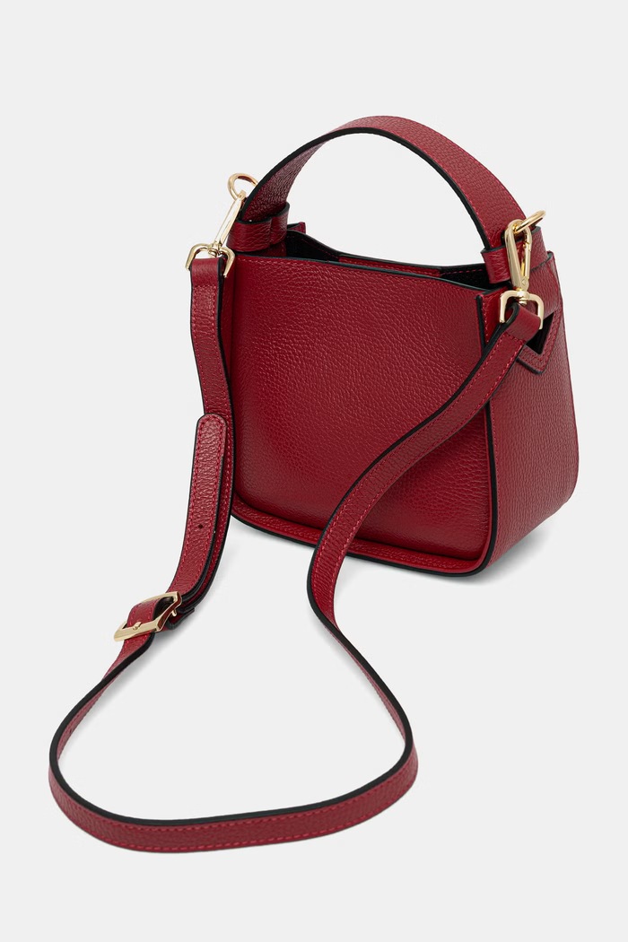 Answear.LAB torebka crossbody damska skórzana a00149 czerwony