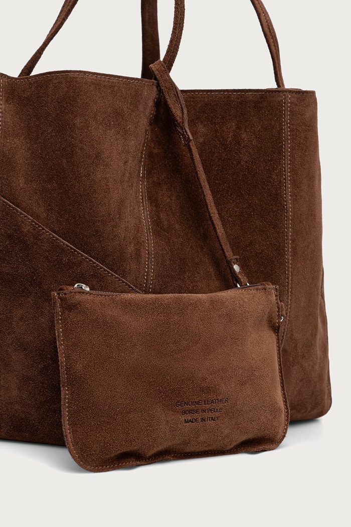 Torebka shopper damska zamszowa Answear.LAB MIB13022.itjr brązowy