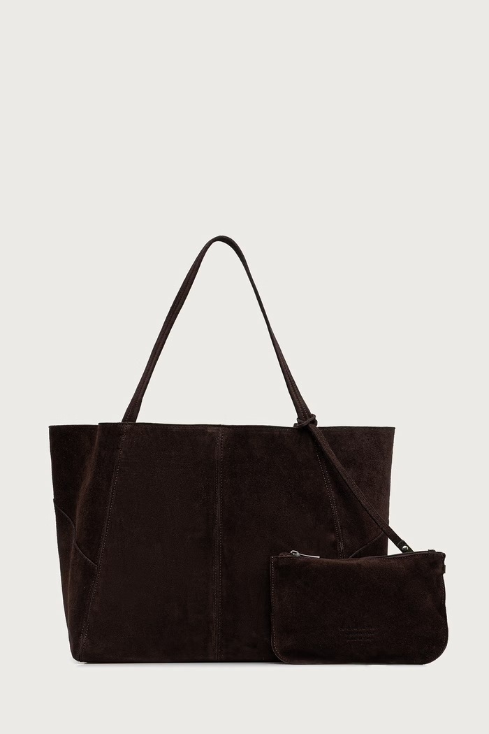 Answear.LAB Torebka shopper damska zamszowa brązowy MIB13022.itjr