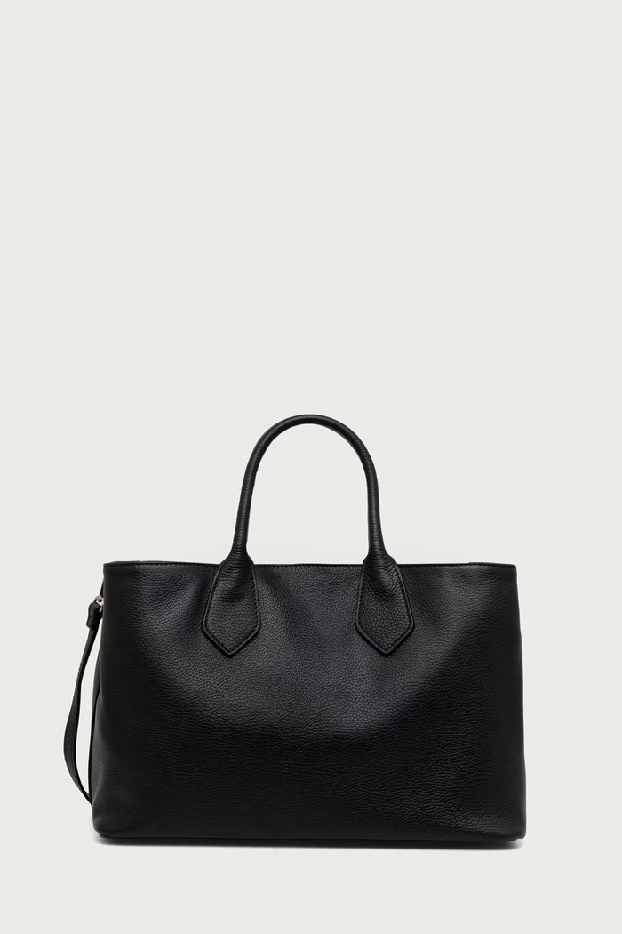 Answear.LAB torebka shopper damska skórzana czarny HNB03111.itjr