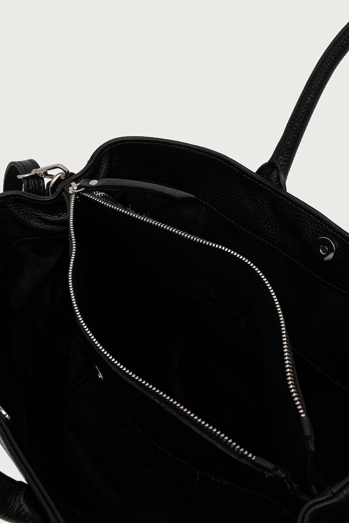 Answear.LAB torebka shopper damska skórzana czarny HNB03111.itjr