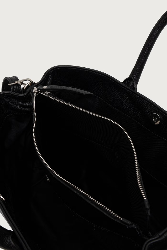 Answear.LAB torebka shopper damska skórzana czarny HNB03111.itjr