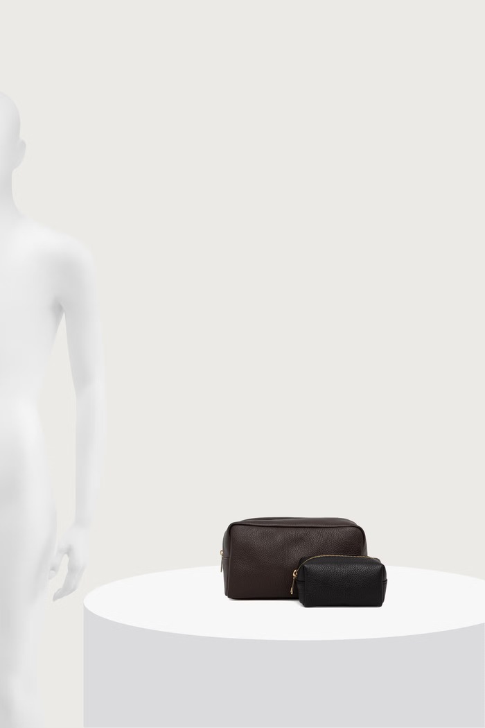 Answear.LAB zestaw kosmetyczek damskich skórzanych brązowy ZOP1111.leather.itjr