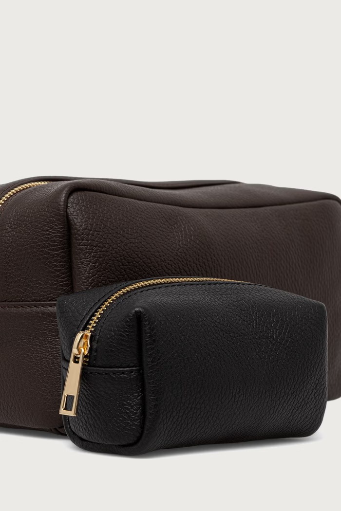 Akcesoria Answear.LAB zestaw kosmetyczek damskich skórzanych ZOP1111.leather.itjr brązowy