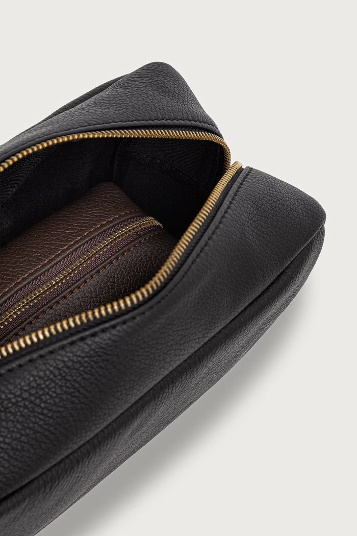Answear.LAB zestaw kosmetyczek damskich skórzanych ZOP1111.leather.itjr czarny