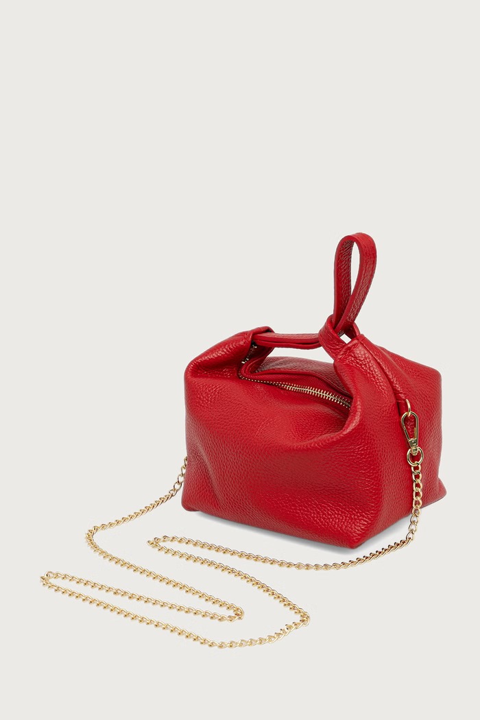 Akcesoria Answear.LAB torebka damska skórzana 1551.hak czerwony