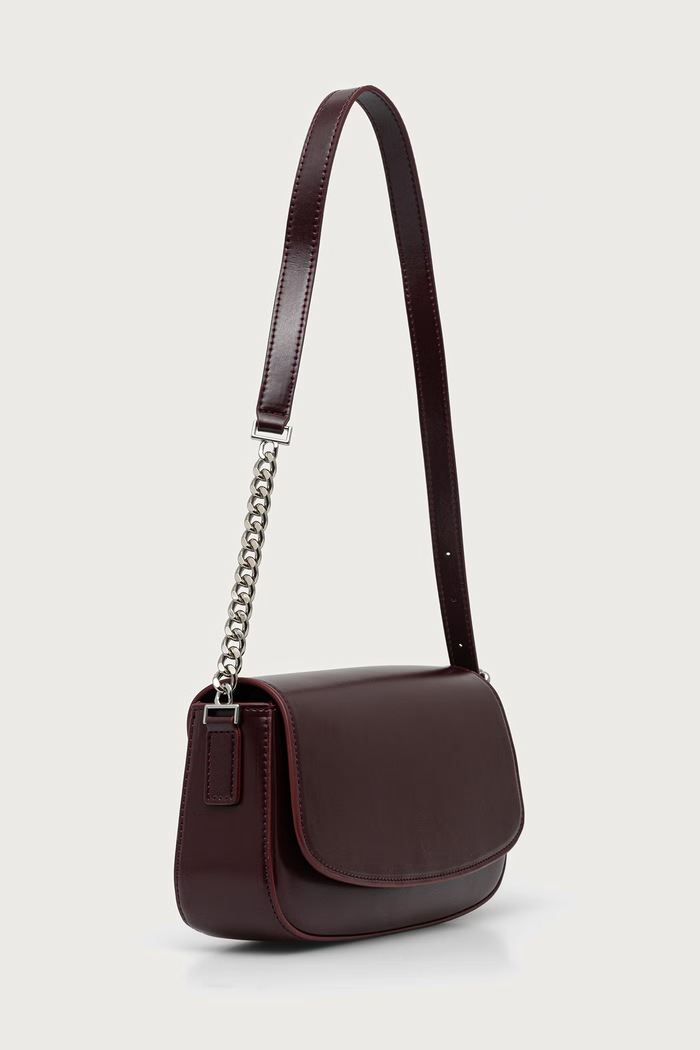 Answear.LAB Torebka crossbody damska skórzana LP-20.cjk bordowy WA26