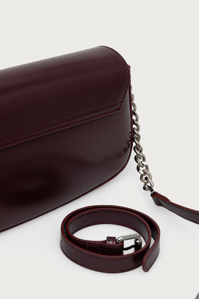 Akcesoria Answear.LAB Torebka crossbody damska skórzana LP-20.cjk bordowy