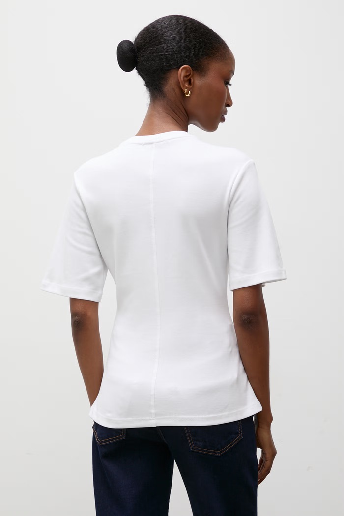 Odzież Answear.LAB T-shirt basic damski bawełniany 17487 biały
