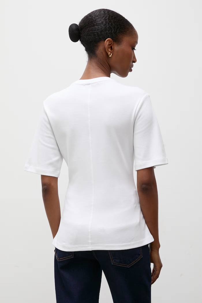 Odzież Answear.LAB T-shirt basic damski bawełniany 17487 biały