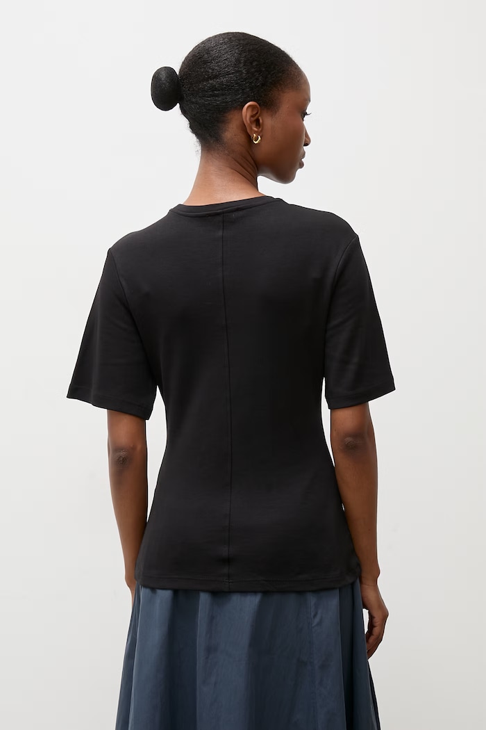 Odzież Answear.LAB T-shirt basic damski bawełniany 17487 czarny