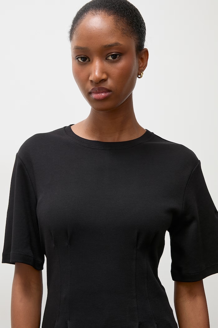 Answear.LAB T-shirt basic damski bawełniany czarny 17487