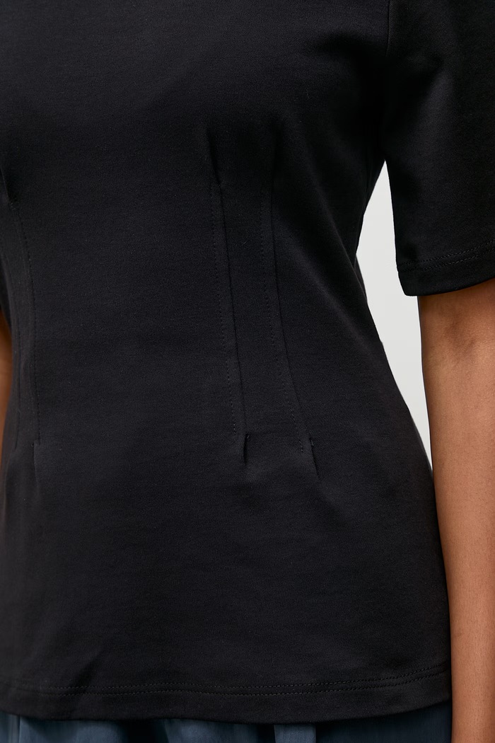 Answear.LAB T-shirt basic damski bawełniany 17487 czarny