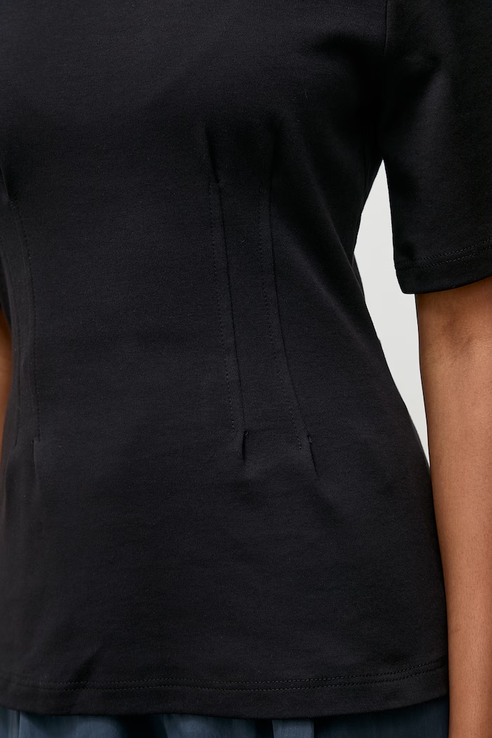 Answear.LAB T-shirt basic damski bawełniany 17487 czarny