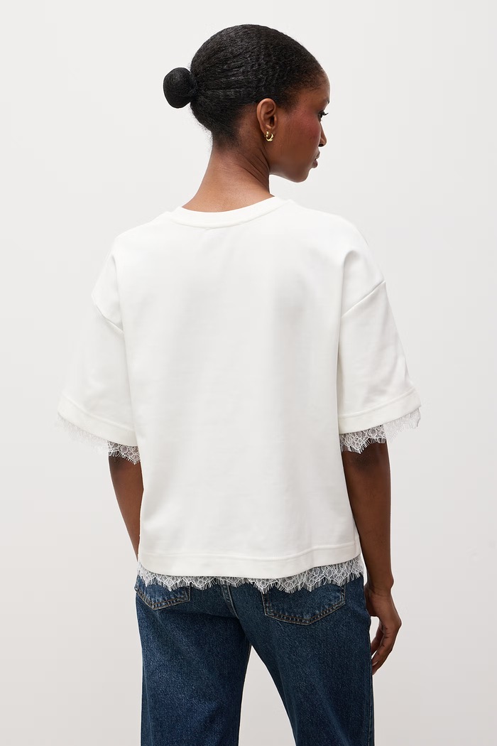 Odzież Answear.LAB T-shirt damski bawełniany z elastanem 32826.tok biały