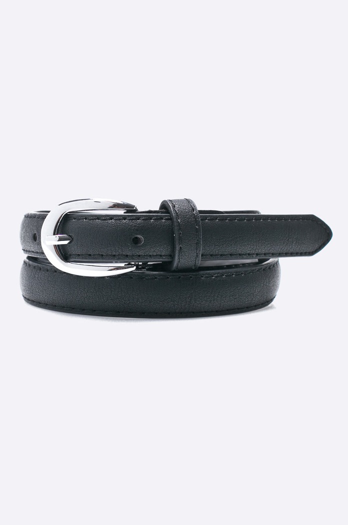 Answear.LAB - Opasok Wild Nature imitácia kože čierna basic.