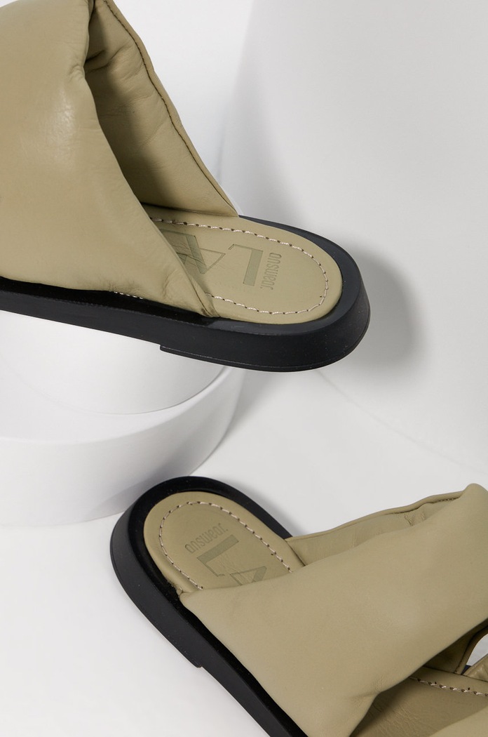 Scarpe Answear.LAB ciabatte slide in pelle 701422.2.AJ turchese