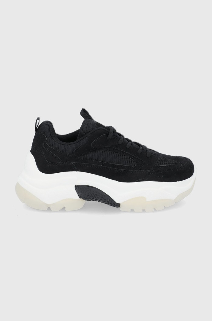 Answear Lab buty imitacja zamszu czarny Z.240.DB