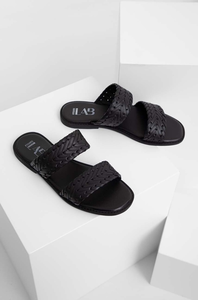 Answear.LAB ciabatte slide in pelle SC6699.DB nero WS23
