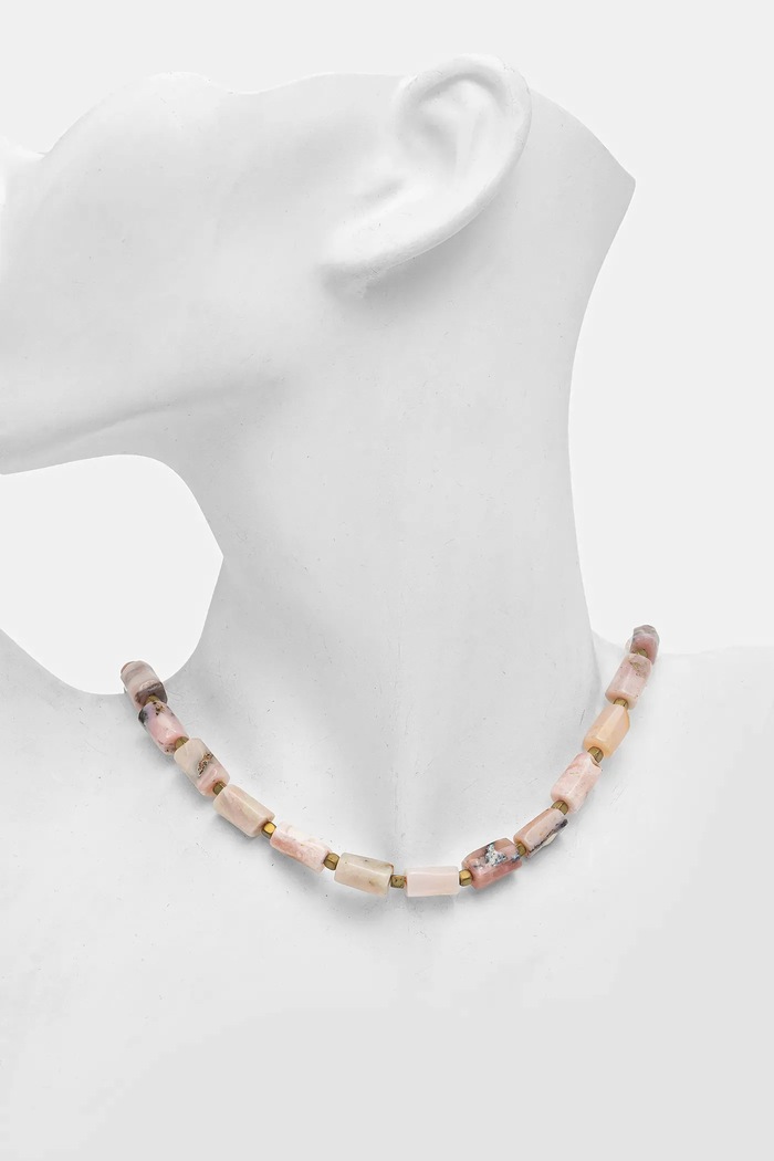 Accesorii Answear.LAB colier cu opal, lucrat manual WS25.AKD018 roz