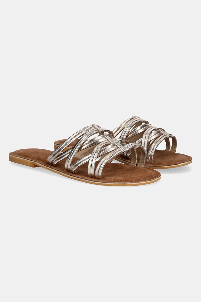Answear.LAB ciabatte slide in pelle pelle fiore oro SC7314