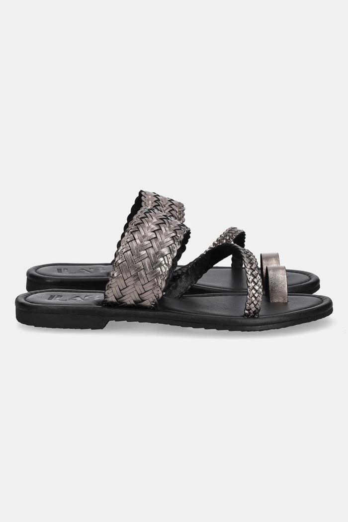 Answear.LAB ciabatte slide in pelle DA103 argento WS25