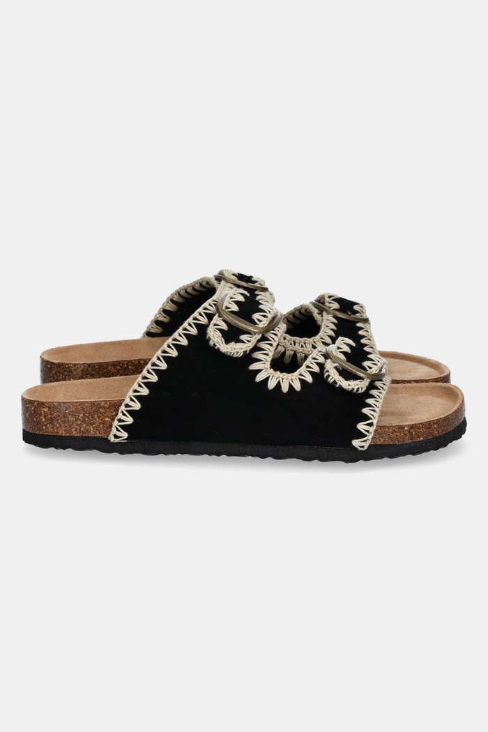 Answear.LAB klapki zamszowe TX230807.4 czarny WS25