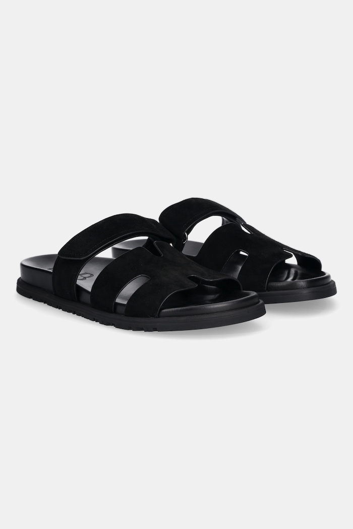 Answear Lab papuci din piele piele întoarsă negru LT592L.97