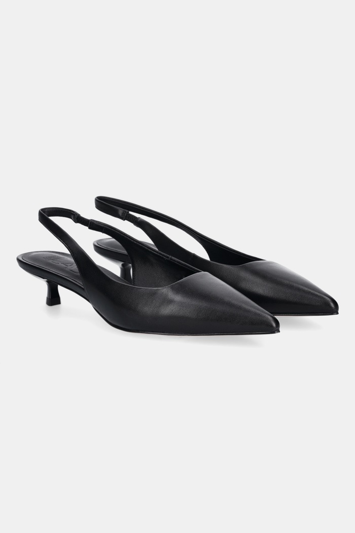 Answear.LAB tacchi in pelle kitten heel nero LT2024.65