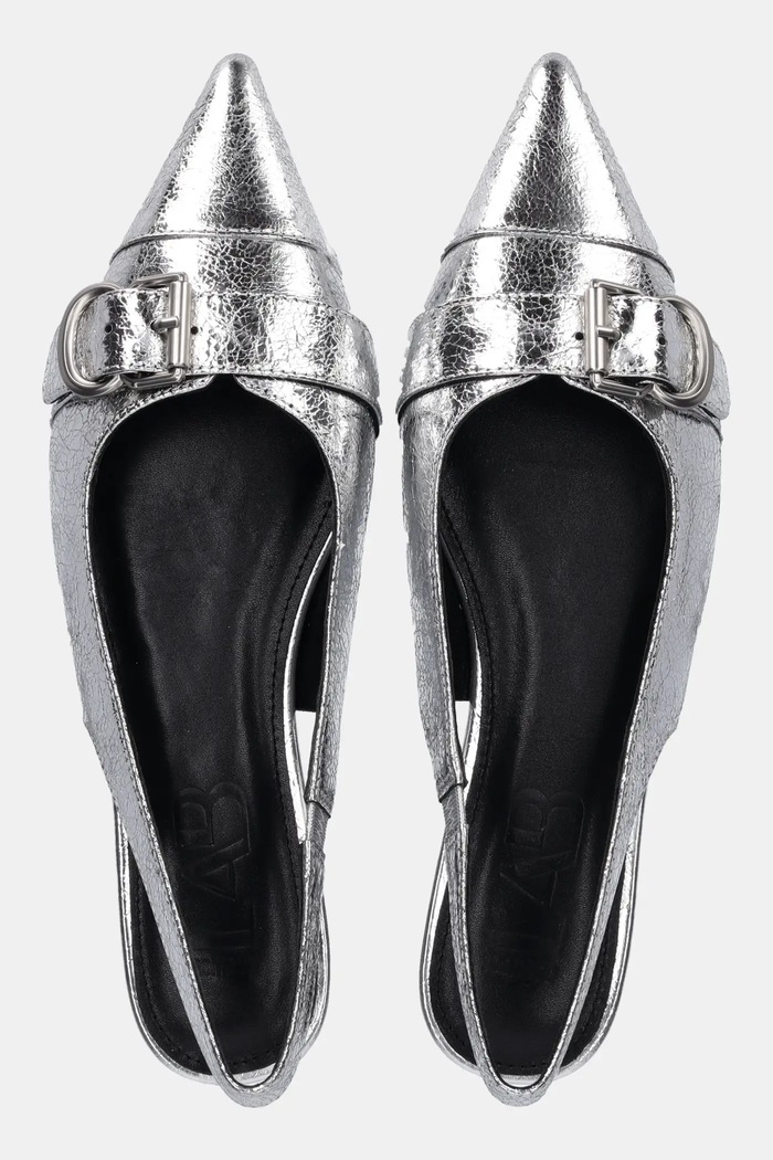 Answear.LAB bőr balerina cipő ezüst LT593.911.2
