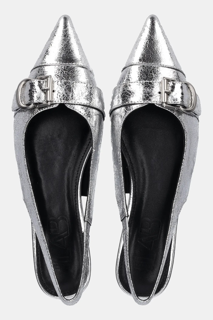 Answear.LAB bőr balerina cipő ezüst LT593.911.2