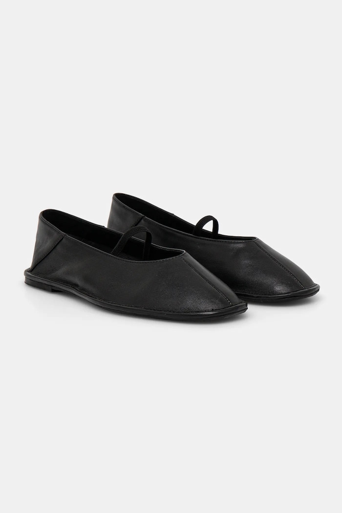 Answear Lab balerini de piele negru 18948